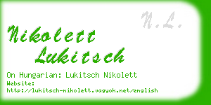 nikolett lukitsch business card